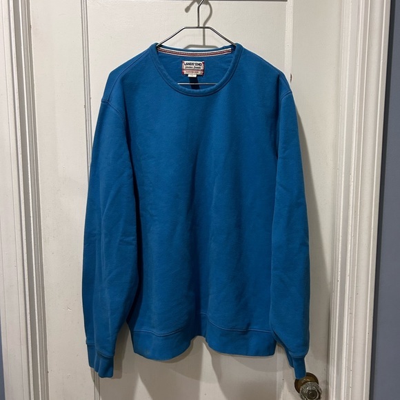 Lands' End XL men Blue Crewneck Sweater - Picture 1 of 5